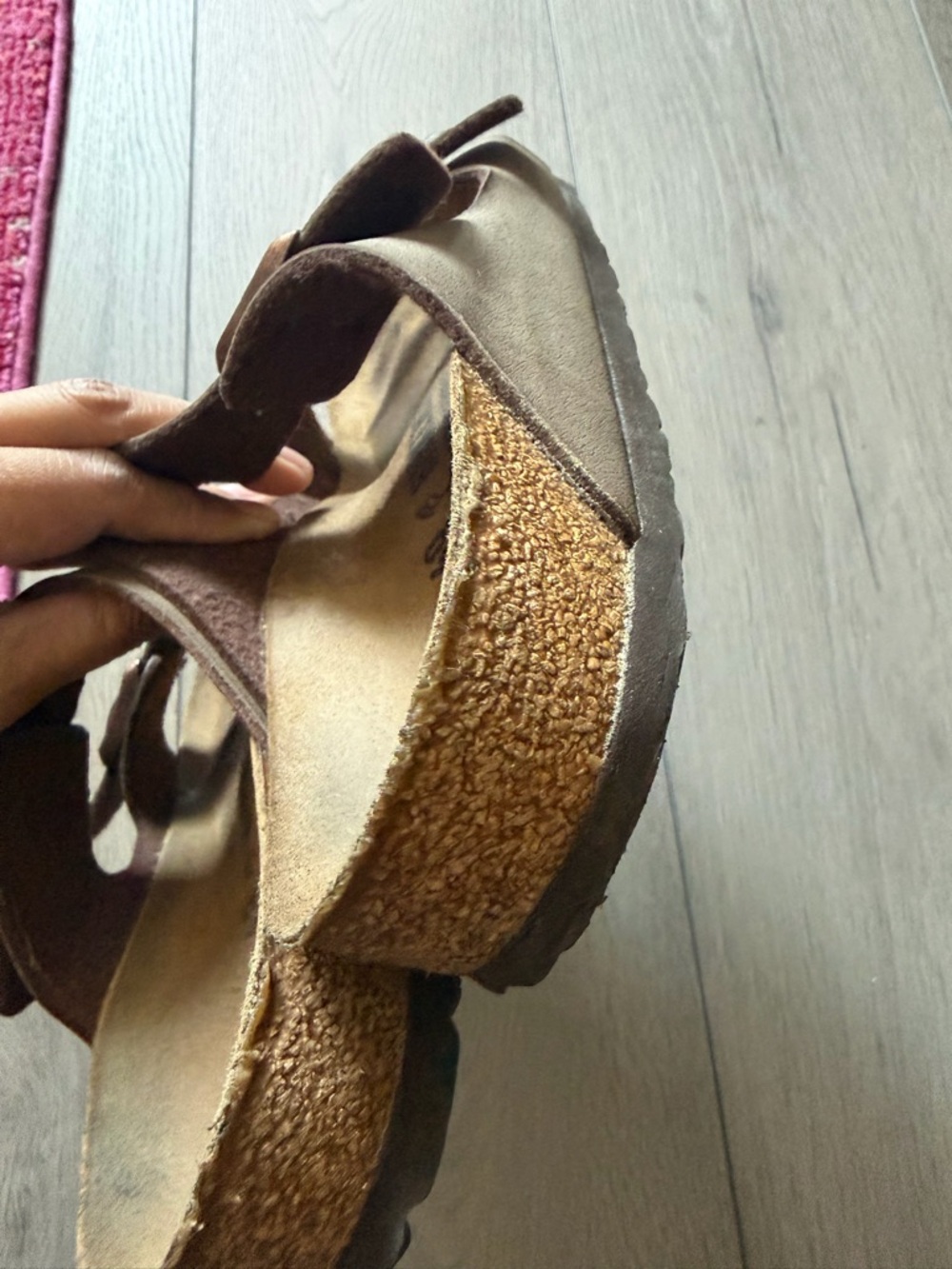 Birkenstock Arizona Two-Strap Sandals in Metallic Bronze - Picture 6 of 7